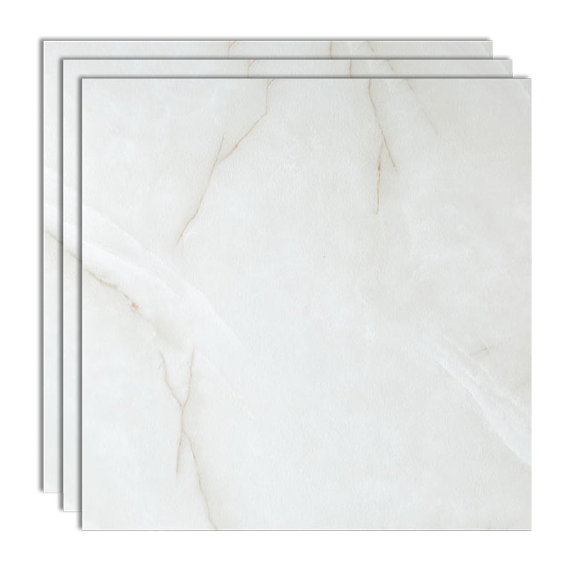 Indoor Square Vinyl Tile Peel and Stick Dirt Resistant Vinyl Tile Off-White 24"L x 24"W Clearhalo 'Flooring 'Home Improvement' 'home_improvement' 'home_improvement_vinyl_flooring' 'Vinyl Flooring' 'vinyl_flooring' Walls and Ceiling' 6799848