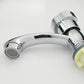 Contemporary Faucet Knob Handle Low Arc Zinc Faucet in Silver Clearhalo 'Bathroom Remodel & Bathroom Fixtures' 'Bathroom Sink Faucets' 'Bathroom Sinks & Faucet Components' 'bathroom_sink_faucets' 'Home Improvement' 'home_improvement' 'home_improvement_bathroom_sink_faucets' 6799872