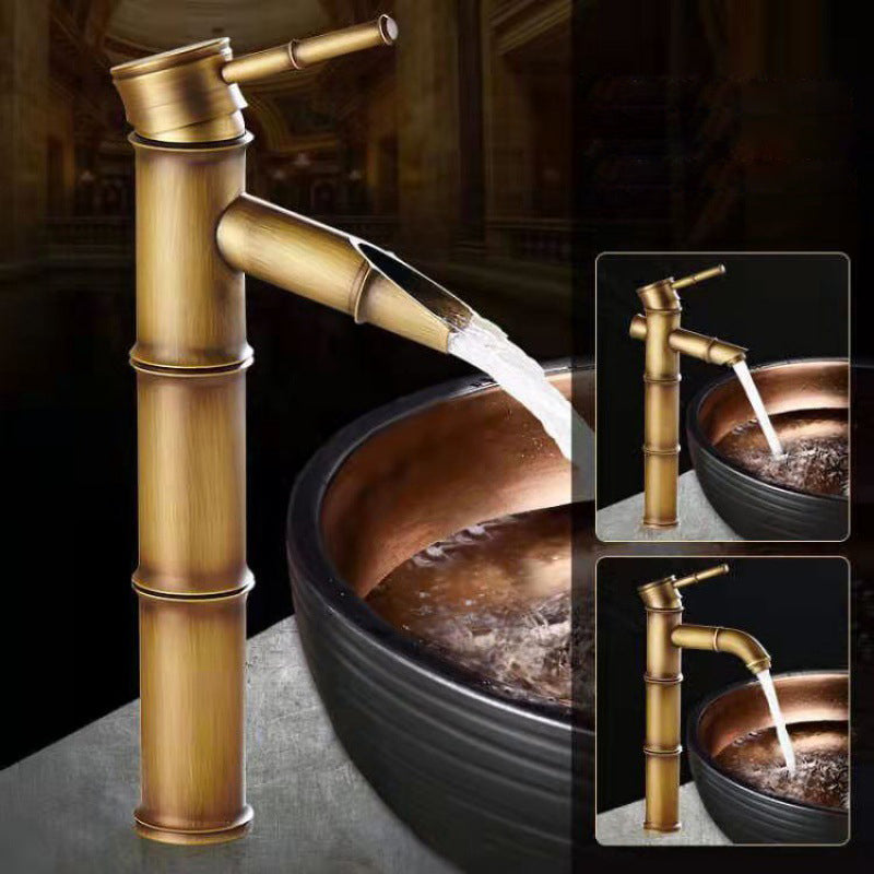 Country Style Vanity Sink Faucet Single Hole Bathroom Faucet Clearhalo 'Bathroom Remodel & Bathroom Fixtures' 'Bathroom Sink Faucets' 'Bathroom Sinks & Faucet Components' 'bathroom_sink_faucets' 'Home Improvement' 'home_improvement' 'home_improvement_bathroom_sink_faucets' 6799904