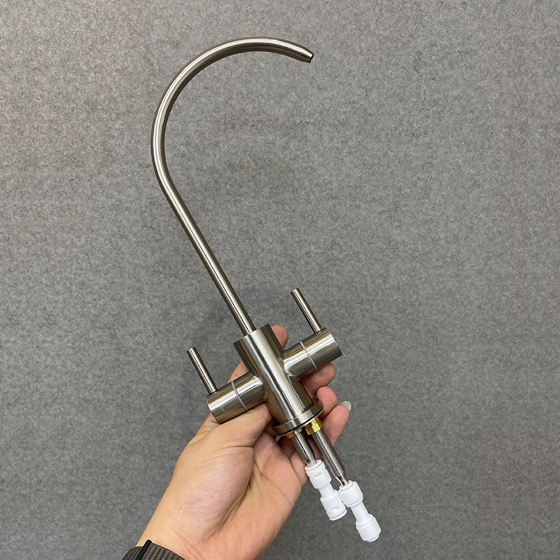 Modern Standard Kitchen Faucet Handle High Arch Bar Kitchen Faucet Stainless Steel 2 Handle Faucets Clearhalo 'Home Improvement' 'home_improvement' 'home_improvement_kitchen_faucets' 'Kitchen Faucets' 'Kitchen Remodel & Kitchen Fixtures' 'Kitchen Sinks & Faucet Components' 'kitchen_faucets' 6799988