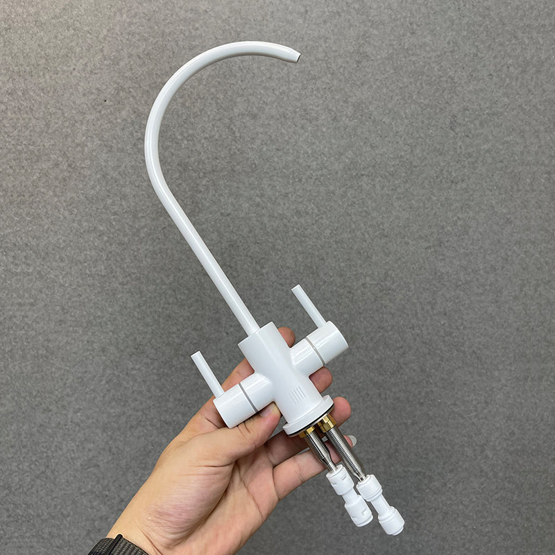 Modern Standard Kitchen Faucet Handle High Arch Bar Kitchen Faucet White 2 Handle Faucets Clearhalo 'Home Improvement' 'home_improvement' 'home_improvement_kitchen_faucets' 'Kitchen Faucets' 'Kitchen Remodel & Kitchen Fixtures' 'Kitchen Sinks & Faucet Components' 'kitchen_faucets' 6799992