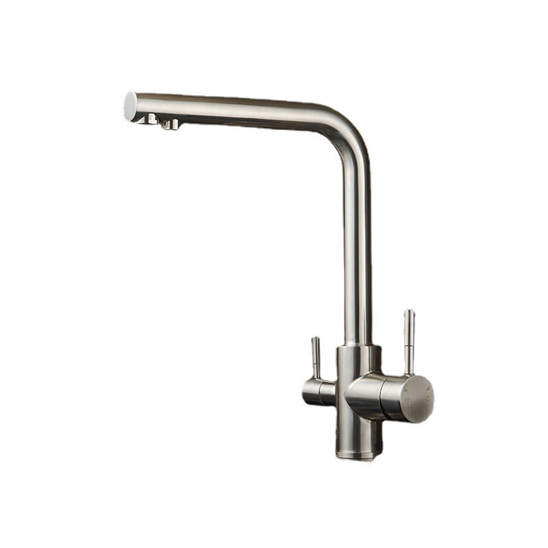 Modern Kitchen Faucet Lever High Arc Deck Mounted Kitchen Faucet Clearhalo 'Home Improvement' 'home_improvement' 'home_improvement_kitchen_faucets' 'Kitchen Faucets' 'Kitchen Remodel & Kitchen Fixtures' 'Kitchen Sinks & Faucet Components' 'kitchen_faucets' 6800002