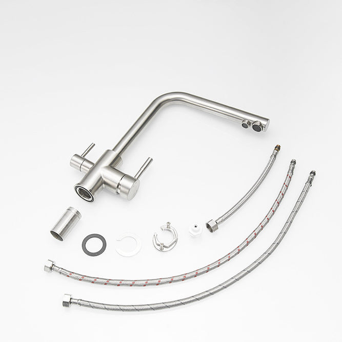 Modern Kitchen Faucet Lever High Arc Deck Mounted Kitchen Faucet Clearhalo 'Home Improvement' 'home_improvement' 'home_improvement_kitchen_faucets' 'Kitchen Faucets' 'Kitchen Remodel & Kitchen Fixtures' 'Kitchen Sinks & Faucet Components' 'kitchen_faucets' 6800003