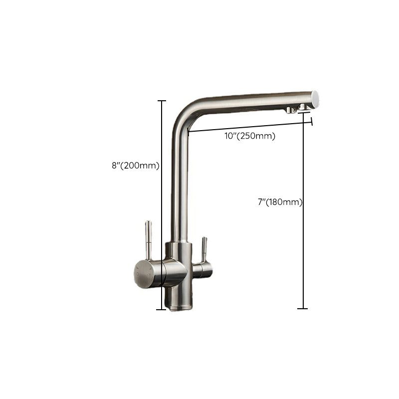 Modern Kitchen Faucet Lever High Arc Deck Mounted Kitchen Faucet Clearhalo 'Home Improvement' 'home_improvement' 'home_improvement_kitchen_faucets' 'Kitchen Faucets' 'Kitchen Remodel & Kitchen Fixtures' 'Kitchen Sinks & Faucet Components' 'kitchen_faucets' 6800005