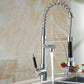 Pre-rinse Spring Spout Kitchen Sink Faucet Copper Swivel Spout with Pull out Sprayer Clearhalo 'Home Improvement' 'home_improvement' 'home_improvement_kitchen_faucets' 'Kitchen Faucets' 'Kitchen Remodel & Kitchen Fixtures' 'Kitchen Sinks & Faucet Components' 'kitchen_faucets' 6800026