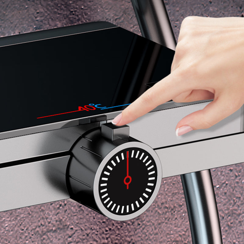 Modern Brass Shower Faucet Adjustable Spray Pattern Wall Mounted Shower Combo Clearhalo 'Bathroom Remodel & Bathroom Fixtures' 'Home Improvement' 'home_improvement' 'home_improvement_shower_faucets' 'Shower Faucets & Systems' 'shower_faucets' 'Showers & Bathtubs Plumbing' 'Showers & Bathtubs' 6800116