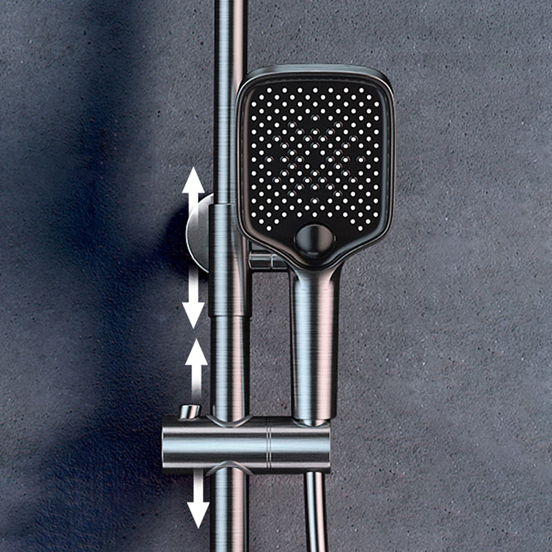 Modern Brass Shower Faucet Adjustable Spray Pattern Wall Mounted Shower Combo Clearhalo 'Bathroom Remodel & Bathroom Fixtures' 'Home Improvement' 'home_improvement' 'home_improvement_shower_faucets' 'Shower Faucets & Systems' 'shower_faucets' 'Showers & Bathtubs Plumbing' 'Showers & Bathtubs' 6800122