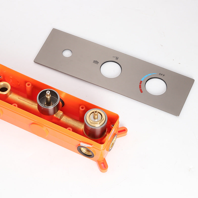 Shower System Square Rain Massage Handheld Shower Wall Mounted Shower Head Clearhalo 'Bathroom Remodel & Bathroom Fixtures' 'Home Improvement' 'home_improvement' 'home_improvement_shower_faucets' 'Shower Faucets & Systems' 'shower_faucets' 'Showers & Bathtubs Plumbing' 'Showers & Bathtubs' 6800135