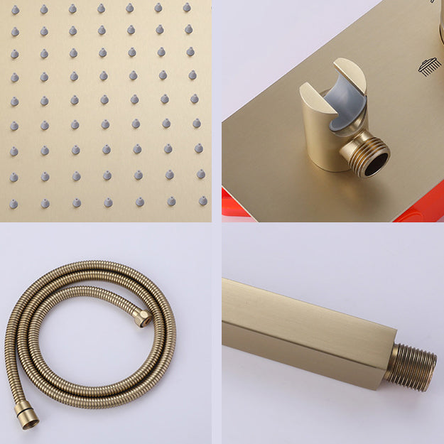 Shower System Square Rain Massage Handheld Shower Wall Mounted Shower Head Clearhalo 'Bathroom Remodel & Bathroom Fixtures' 'Home Improvement' 'home_improvement' 'home_improvement_shower_faucets' 'Shower Faucets & Systems' 'shower_faucets' 'Showers & Bathtubs Plumbing' 'Showers & Bathtubs' 6800140