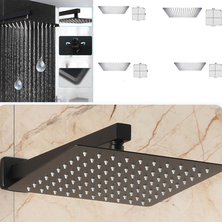 Shower System Square Handheld Shower Knot Handle Shower Trim Clearhalo 'Bathroom Remodel & Bathroom Fixtures' 'Home Improvement' 'home_improvement' 'home_improvement_shower_faucets' 'Shower Faucets & Systems' 'shower_faucets' 'Showers & Bathtubs Plumbing' 'Showers & Bathtubs' 6800156