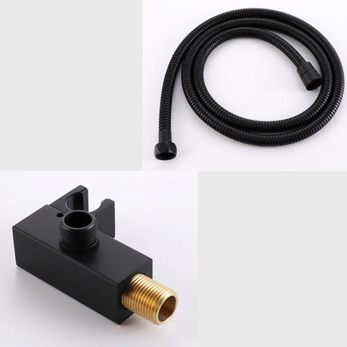 Shower System Square Handheld Shower Knot Handle Shower Trim Clearhalo 'Bathroom Remodel & Bathroom Fixtures' 'Home Improvement' 'home_improvement' 'home_improvement_shower_faucets' 'Shower Faucets & Systems' 'shower_faucets' 'Showers & Bathtubs Plumbing' 'Showers & Bathtubs' 6800158