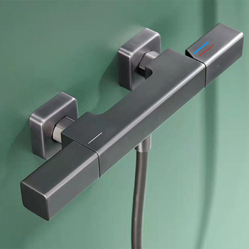 Modern Shower Head Combo Brass Adjustable Shower Head Wall Mounted Shower Faucet Clearhalo 'Bathroom Remodel & Bathroom Fixtures' 'Home Improvement' 'home_improvement' 'home_improvement_shower_faucets' 'Shower Faucets & Systems' 'shower_faucets' 'Showers & Bathtubs Plumbing' 'Showers & Bathtubs' 6800263