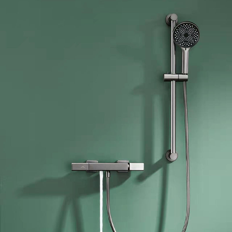 Modern Shower Head Combo Brass Adjustable Shower Head Wall Mounted Shower Faucet Clearhalo 'Bathroom Remodel & Bathroom Fixtures' 'Home Improvement' 'home_improvement' 'home_improvement_shower_faucets' 'Shower Faucets & Systems' 'shower_faucets' 'Showers & Bathtubs Plumbing' 'Showers & Bathtubs' 6800264