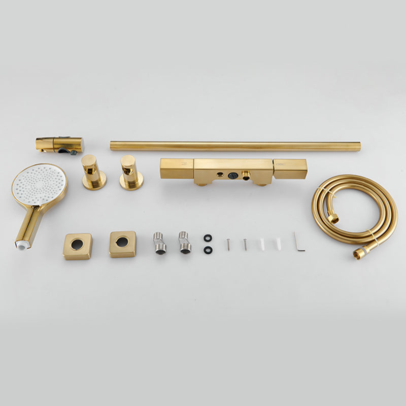 Modern Shower Head Combo Brass Adjustable Shower Head Wall Mounted Shower Faucet Clearhalo 'Bathroom Remodel & Bathroom Fixtures' 'Home Improvement' 'home_improvement' 'home_improvement_shower_faucets' 'Shower Faucets & Systems' 'shower_faucets' 'Showers & Bathtubs Plumbing' 'Showers & Bathtubs' 6800266