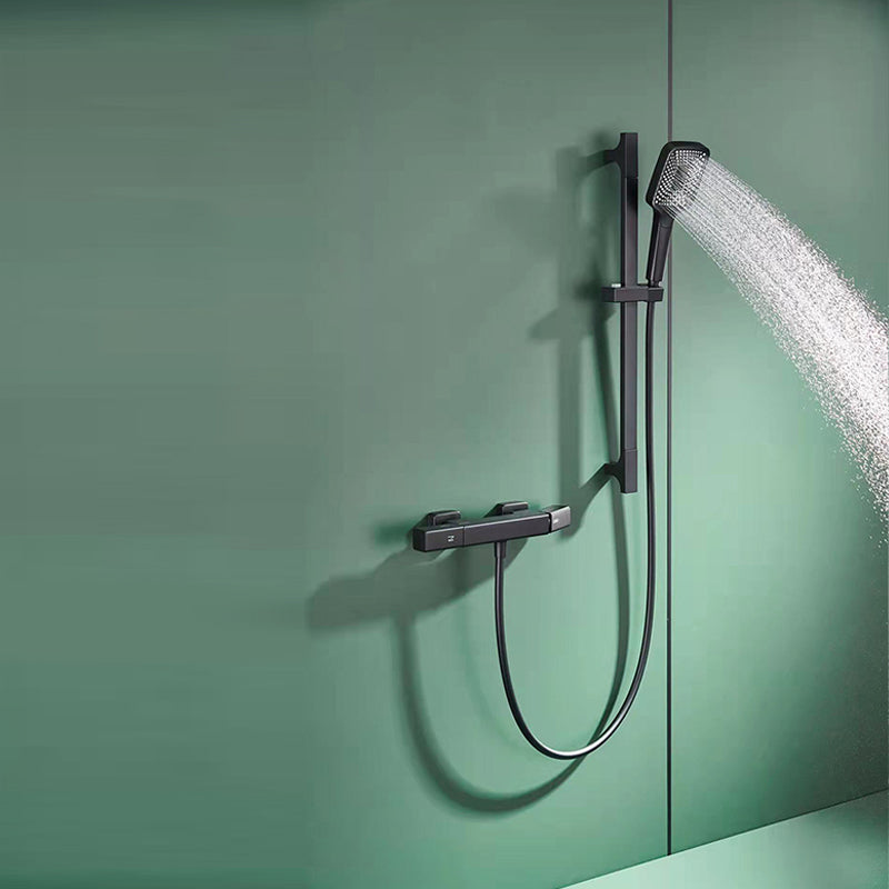 Modern Shower Head Combo Brass Adjustable Shower Head Wall Mounted Shower Faucet Clearhalo 'Bathroom Remodel & Bathroom Fixtures' 'Home Improvement' 'home_improvement' 'home_improvement_shower_faucets' 'Shower Faucets & Systems' 'shower_faucets' 'Showers & Bathtubs Plumbing' 'Showers & Bathtubs' 6800270