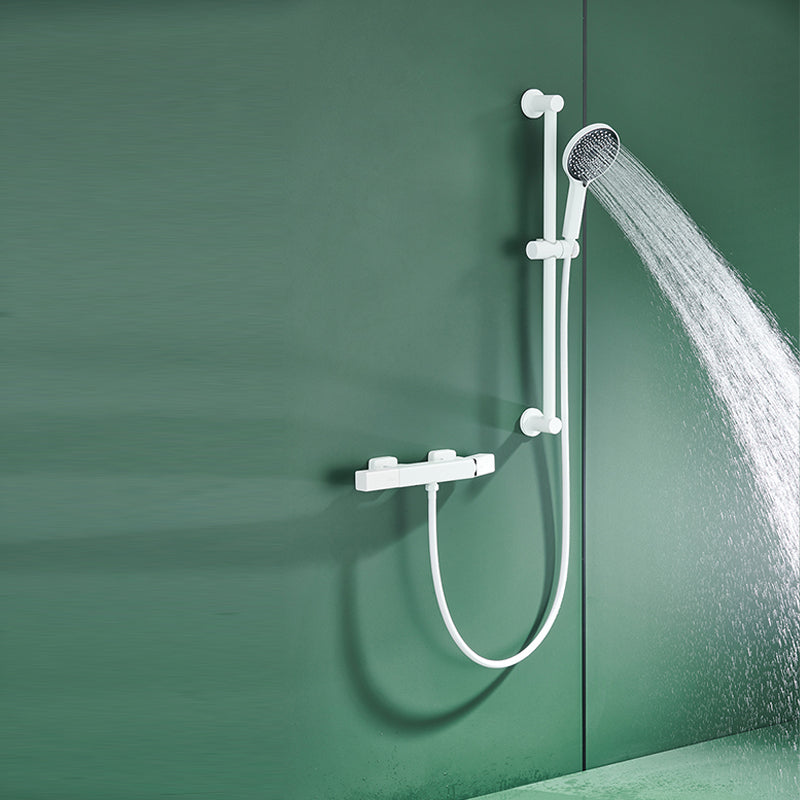 Modern Shower Head Combo Brass Adjustable Shower Head Wall Mounted Shower Faucet Clearhalo 'Bathroom Remodel & Bathroom Fixtures' 'Home Improvement' 'home_improvement' 'home_improvement_shower_faucets' 'Shower Faucets & Systems' 'shower_faucets' 'Showers & Bathtubs Plumbing' 'Showers & Bathtubs' 6800271