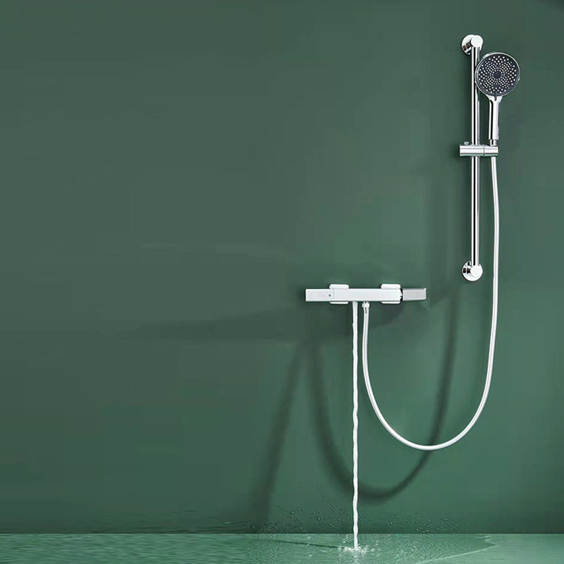 Modern Shower Head Combo Brass Adjustable Shower Head Wall Mounted Shower Faucet Clearhalo 'Bathroom Remodel & Bathroom Fixtures' 'Home Improvement' 'home_improvement' 'home_improvement_shower_faucets' 'Shower Faucets & Systems' 'shower_faucets' 'Showers & Bathtubs Plumbing' 'Showers & Bathtubs' 6800272