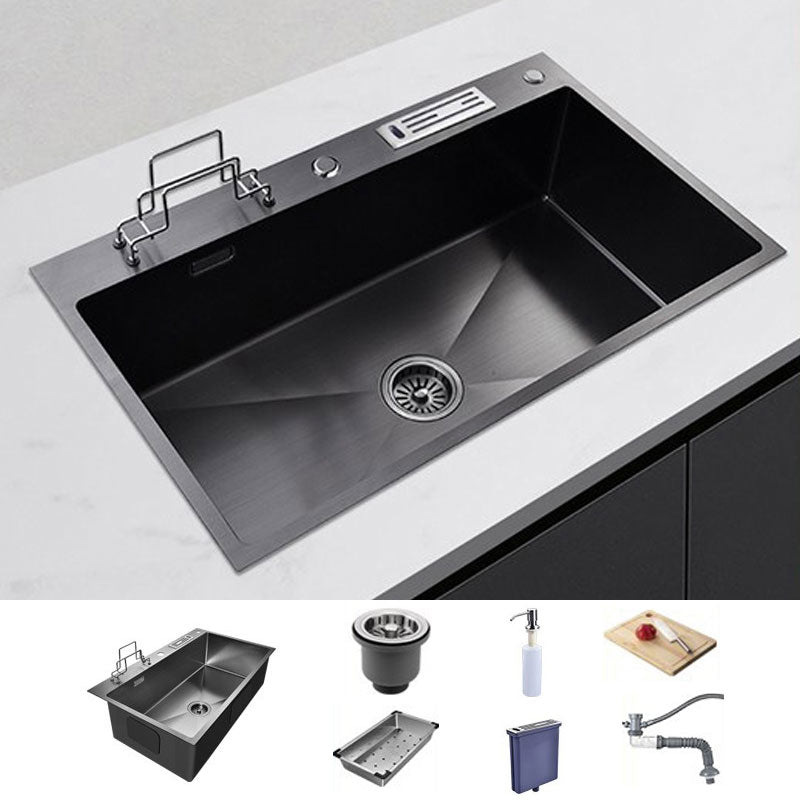 Modern Style Sink Stainless Steel Noise-cancelling Design Sink for Kitchen 31.5"L x 18.9"W x 8.7"H Sink Only None Clearhalo 'Home Improvement' 'home_improvement' 'home_improvement_kitchen_sinks' 'Kitchen Remodel & Kitchen Fixtures' 'Kitchen Sinks & Faucet Components' 'Kitchen Sinks' 'kitchen_sinks' 6800282