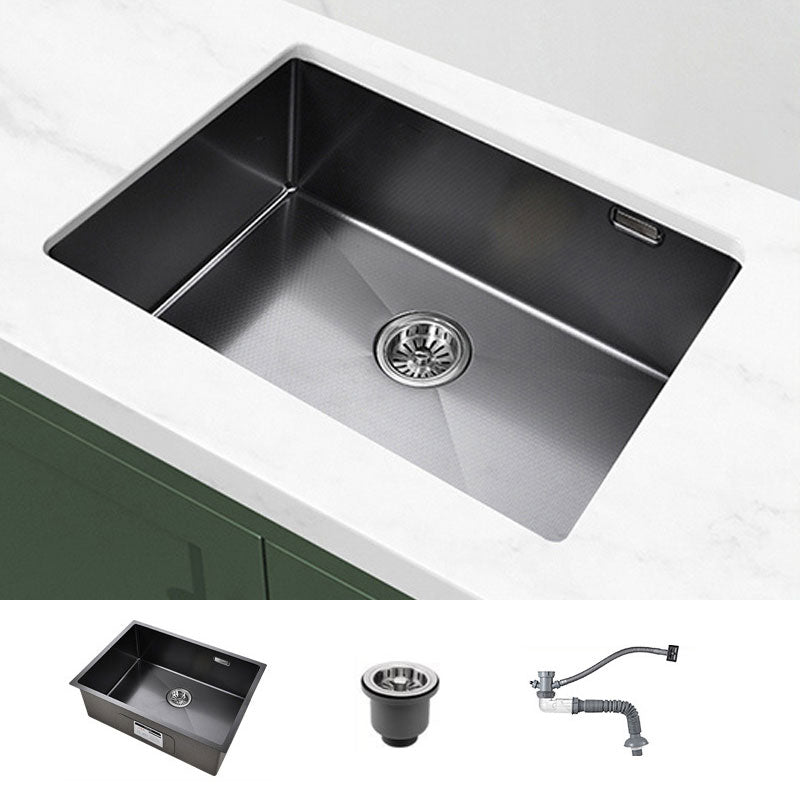 Modern Style Sink Stainless Steel Noise-cancelling Design Sink for Kitchen 24"L x 17"W x 9"H Sink Only None Clearhalo 'Home Improvement' 'home_improvement' 'home_improvement_kitchen_sinks' 'Kitchen Remodel & Kitchen Fixtures' 'Kitchen Sinks & Faucet Components' 'Kitchen Sinks' 'kitchen_sinks' 6800290