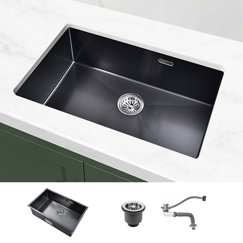 Modern Style Sink Stainless Steel Noise-cancelling Design Sink for Kitchen 27.6"L x 16.9"W x 8.7"H Sink Only None Clearhalo 'Home Improvement' 'home_improvement' 'home_improvement_kitchen_sinks' 'Kitchen Remodel & Kitchen Fixtures' 'Kitchen Sinks & Faucet Components' 'Kitchen Sinks' 'kitchen_sinks' 6800296