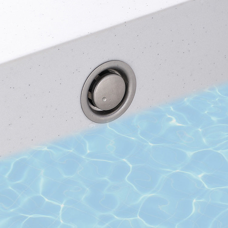 Quartz Single Bowl Kitchen Sink Rectangle Shape Kitchen Sink with Basket Strainer Clearhalo 'Home Improvement' 'home_improvement' 'home_improvement_kitchen_sinks' 'Kitchen Remodel & Kitchen Fixtures' 'Kitchen Sinks & Faucet Components' 'Kitchen Sinks' 'kitchen_sinks' 6800320