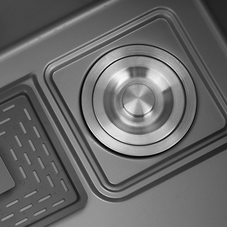 Modern Style Kitchen Sink Stainless Steel Drop-In Noise-cancelling Design Kitchen Sink Clearhalo 'Home Improvement' 'home_improvement' 'home_improvement_kitchen_sinks' 'Kitchen Remodel & Kitchen Fixtures' 'Kitchen Sinks & Faucet Components' 'Kitchen Sinks' 'kitchen_sinks' 6800343