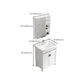 Rectangle Vanity Set White 2 Doors Freestanding Metal Frame Single Sink Vanity Clearhalo 'Bathroom Remodel & Bathroom Fixtures' 'Bathroom Vanities' 'bathroom_vanities' 'Home Improvement' 'home_improvement' 'home_improvement_bathroom_vanities' 6800514