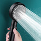 Round Pressurized Shower Head 6-Setting Adjustable Water Flow Handheld Shower Head Clearhalo 'Bathroom Remodel & Bathroom Fixtures' 'Home Improvement' 'home_improvement' 'home_improvement_shower_heads' 'Shower Heads' 'shower_heads' 'Showers & Bathtubs Plumbing' 'Showers & Bathtubs' 6800606