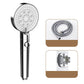 Round Pressurized Shower Head 6-Setting Adjustable Water Flow Handheld Shower Head Silver Shower & Hose & Hole-free Wall Seat Clearhalo 'Bathroom Remodel & Bathroom Fixtures' 'Home Improvement' 'home_improvement' 'home_improvement_shower_heads' 'Shower Heads' 'shower_heads' 'Showers & Bathtubs Plumbing' 'Showers & Bathtubs' 6800614