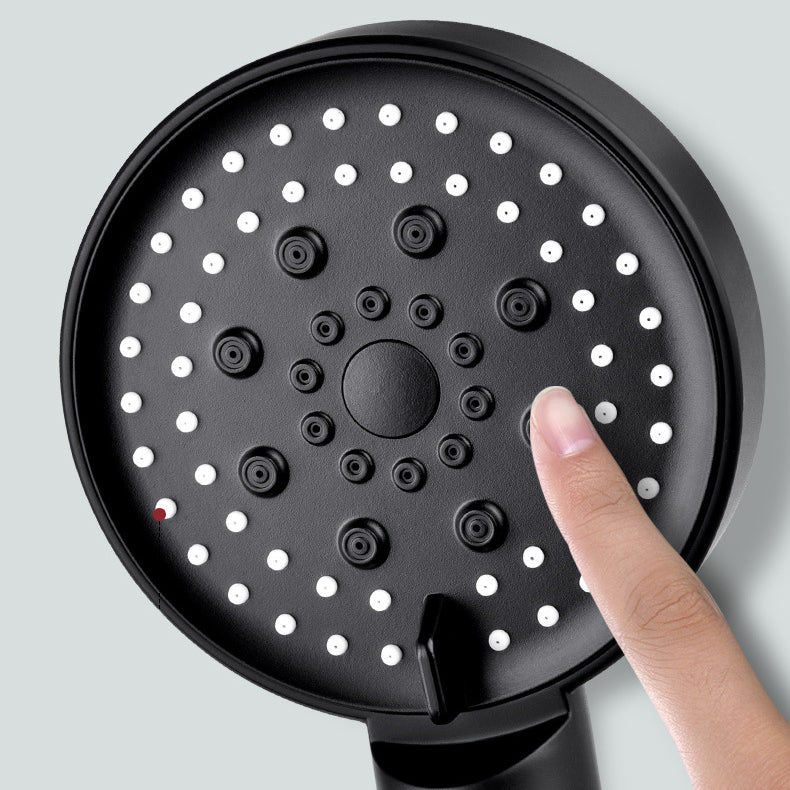 Round Pressurized Shower Head 6-Setting Adjustable Water Flow Handheld Shower Head Clearhalo 'Bathroom Remodel & Bathroom Fixtures' 'Home Improvement' 'home_improvement' 'home_improvement_shower_heads' 'Shower Heads' 'shower_heads' 'Showers & Bathtubs Plumbing' 'Showers & Bathtubs' 6800617