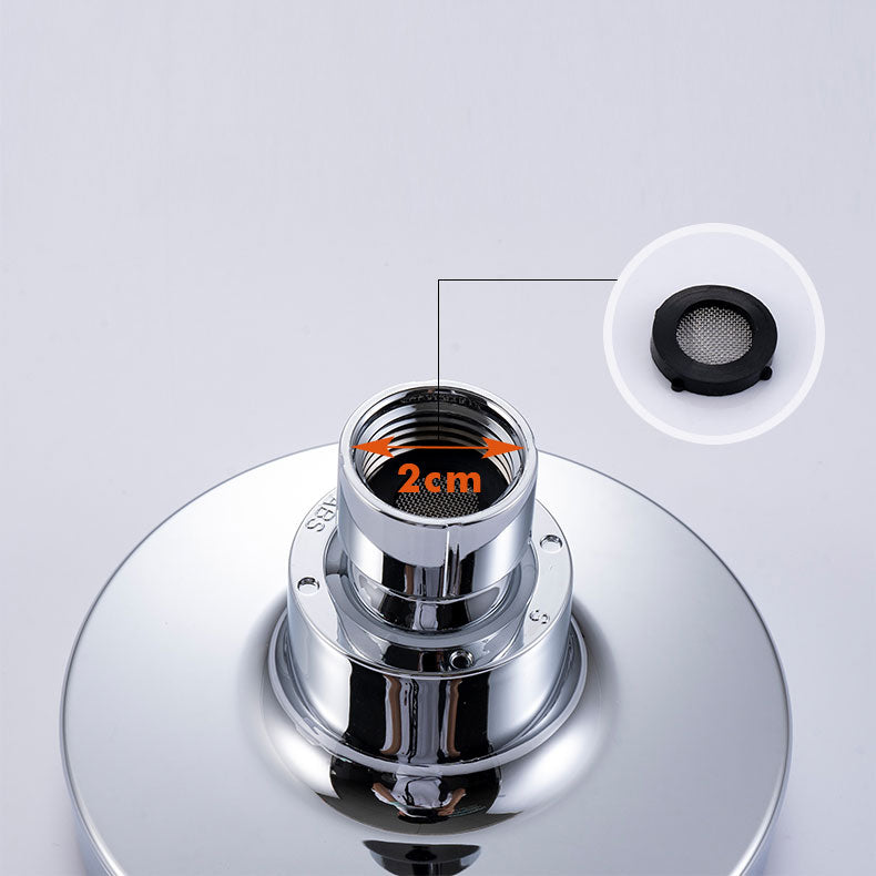 Round Small Top Shower Head Wall-Mount Adjustable Shower Head Clearhalo 'Bathroom Remodel & Bathroom Fixtures' 'Home Improvement' 'home_improvement' 'home_improvement_shower_heads' 'Shower Heads' 'shower_heads' 'Showers & Bathtubs Plumbing' 'Showers & Bathtubs' 6800647