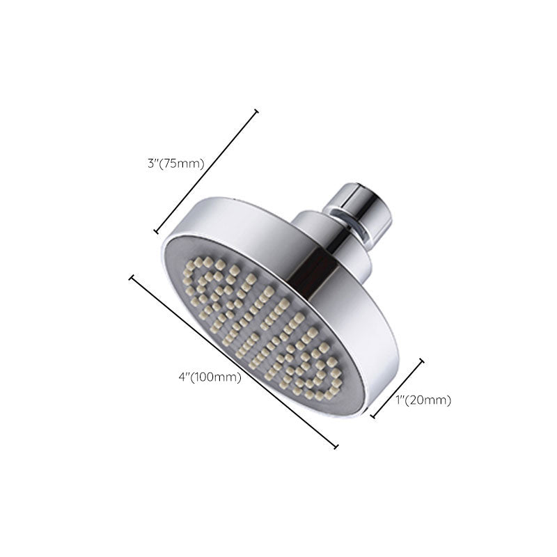 Round Small Top Shower Head Wall-Mount Adjustable Shower Head Clearhalo 'Bathroom Remodel & Bathroom Fixtures' 'Home Improvement' 'home_improvement' 'home_improvement_shower_heads' 'Shower Heads' 'shower_heads' 'Showers & Bathtubs Plumbing' 'Showers & Bathtubs' 6800650
