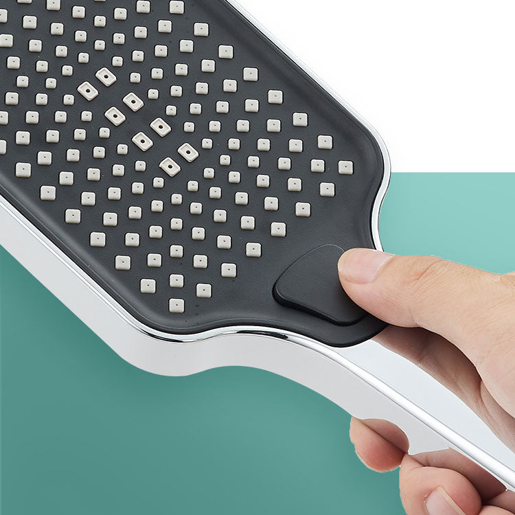 Rectangular Pressurized Shower Head 4-Setting Adjustable Water Flow Handheld Shower Head Clearhalo 'Bathroom Remodel & Bathroom Fixtures' 'Home Improvement' 'home_improvement' 'home_improvement_shower_heads' 'Shower Heads' 'shower_heads' 'Showers & Bathtubs Plumbing' 'Showers & Bathtubs' 6800655