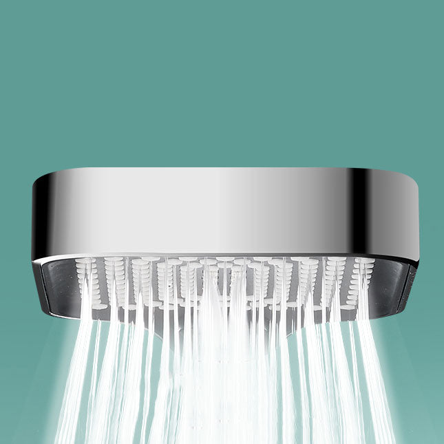 Rectangular Pressurized Shower Head 4-Setting Adjustable Water Flow Handheld Shower Head Clearhalo 'Bathroom Remodel & Bathroom Fixtures' 'Home Improvement' 'home_improvement' 'home_improvement_shower_heads' 'Shower Heads' 'shower_heads' 'Showers & Bathtubs Plumbing' 'Showers & Bathtubs' 6800658