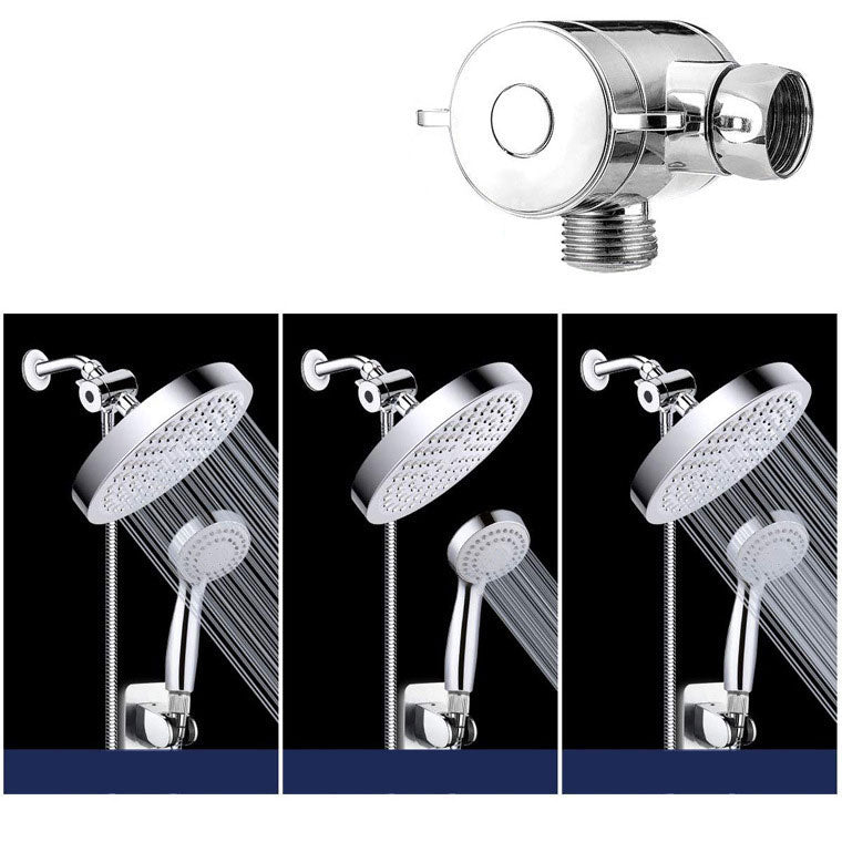 4-Setting Silver Shower Set Concealed Wall-Mount Bracket Tee with Socket Clearhalo 'Bathroom Remodel & Bathroom Fixtures' 'Home Improvement' 'home_improvement' 'home_improvement_shower_heads' 'Shower Heads' 'shower_heads' 'Showers & Bathtubs Plumbing' 'Showers & Bathtubs' 6800674