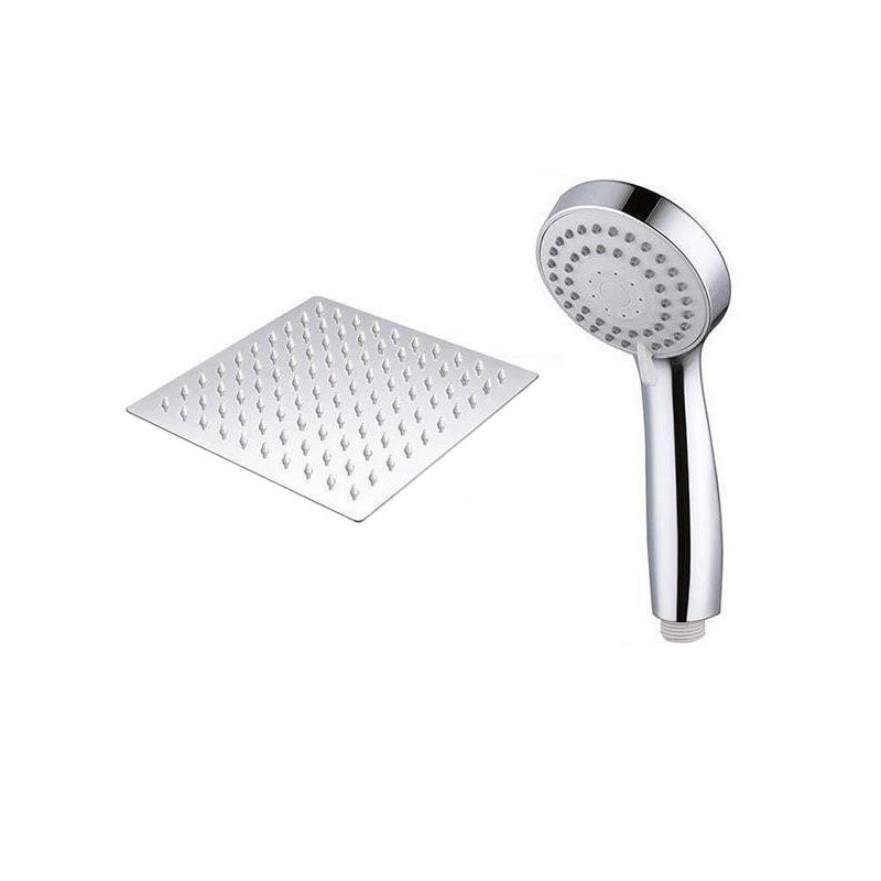 High Pressure 8 Inch Shower Set 3 Function Hand Shower Stainless Steel Square Top Spray Clearhalo 'Bathroom Remodel & Bathroom Fixtures' 'Home Improvement' 'home_improvement' 'home_improvement_shower_heads' 'Shower Heads' 'shower_heads' 'Showers & Bathtubs Plumbing' 'Showers & Bathtubs' 6800707