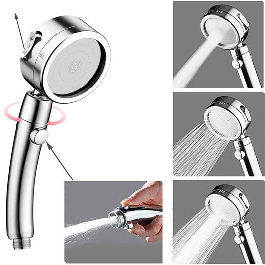 Contemporary Double Handle Shower Head High Arch Shower Head Combo in Chrome Clearhalo 'Bathroom Remodel & Bathroom Fixtures' 'Home Improvement' 'home_improvement' 'home_improvement_shower_heads' 'Shower Heads' 'shower_heads' 'Showers & Bathtubs Plumbing' 'Showers & Bathtubs' 6800756
