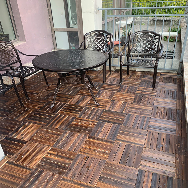 Farmhouse Engineered Floor Tile Water Resistant Click Lock Indoor Wooden Floor Dark Brown Clearhalo 'Flooring 'Hardwood Flooring' 'hardwood_flooring' 'Home Improvement' 'home_improvement' 'home_improvement_hardwood_flooring' Walls and Ceiling' 6802003