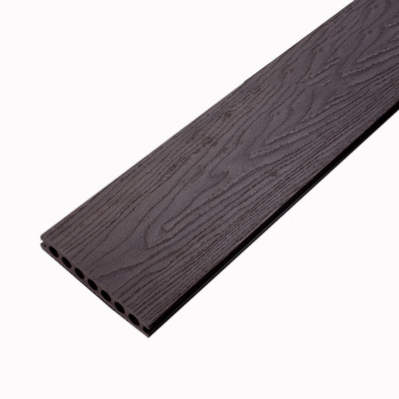 Rectangle Engineered Wooden Floor Water Resistant Smooth Floor Tile for Patio Garden Dark Coffee Clearhalo 'Flooring 'Hardwood Flooring' 'hardwood_flooring' 'Home Improvement' 'home_improvement' 'home_improvement_hardwood_flooring' Walls and Ceiling' 6802077