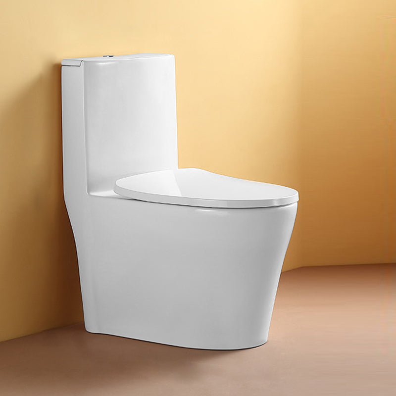 Traditional Flush Toilet Floor Mounted One-Piece Toilet Porcelain Toilet Bowl 15"L x 27"W x 31"H 16" Clearhalo 'Bathroom Remodel & Bathroom Fixtures' 'Home Improvement' 'home_improvement' 'home_improvement_toilets' 'Toilets & Bidets' 'Toilets' 6809628