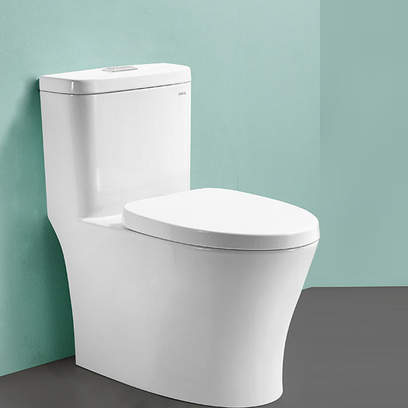 Traditional Flush Toilet Floor Mounted One-Piece Toilet Porcelain Toilet Bowl 16"L x 29"W x 30"H 12" Clearhalo 'Bathroom Remodel & Bathroom Fixtures' 'Home Improvement' 'home_improvement' 'home_improvement_toilets' 'Toilets & Bidets' 'Toilets' 6809630