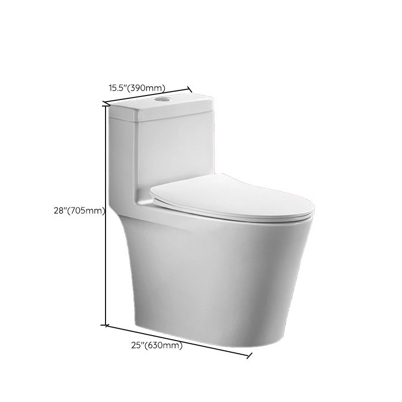 Traditional Flush Toilet Floor Mounted One-Piece Toilet Porcelain Toilet Bowl Clearhalo 'Bathroom Remodel & Bathroom Fixtures' 'Home Improvement' 'home_improvement' 'home_improvement_toilets' 'Toilets & Bidets' 'Toilets' 6809639