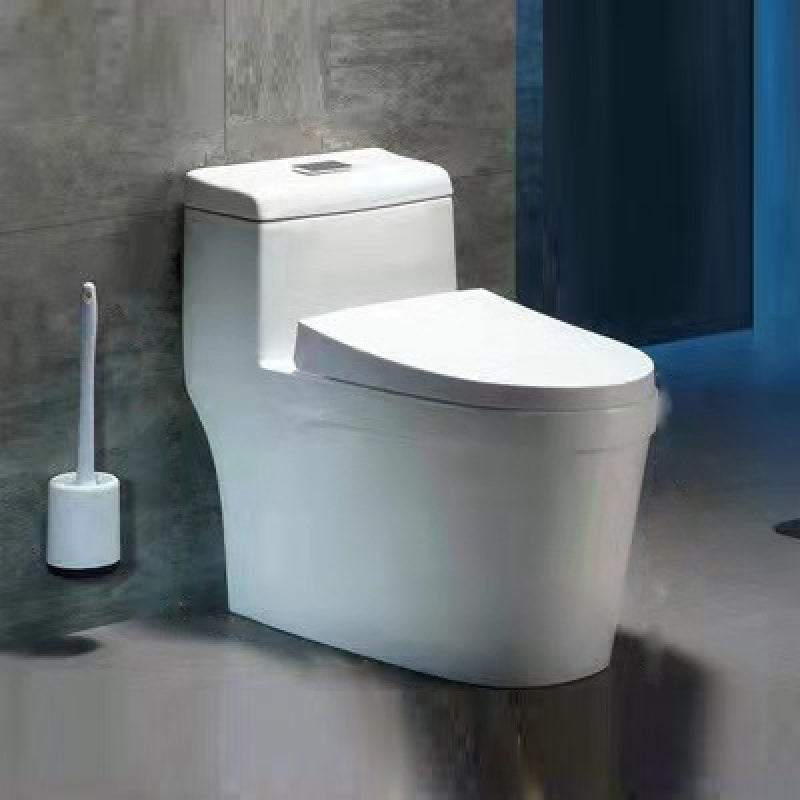 Traditional All-In-One Flush Toilet Floor Mounted Porcelain Siphon Jet Toilet 15.4"L x 28.3"W x 25.8"H Clearhalo 'Bathroom Remodel & Bathroom Fixtures' 'Home Improvement' 'home_improvement' 'home_improvement_toilets' 'Toilets & Bidets' 'Toilets' 6809770