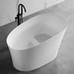 Stone Single Slipper Bathtub Antique Finish Freestanding Bath Tub White 43"L x 26"W x 30"H Clearhalo 'Bathroom Remodel & Bathroom Fixtures' 'Bathtubs' 'Home Improvement' 'home_improvement' 'home_improvement_bathtubs' 'Showers & Bathtubs' 6811869