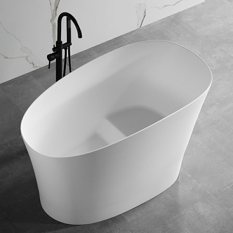 Stone Single Slipper Bathtub Antique Finish Freestanding Bath Tub White 43"L x 26"W x 30"H Clearhalo 'Bathroom Remodel & Bathroom Fixtures' 'Bathtubs' 'Home Improvement' 'home_improvement' 'home_improvement_bathtubs' 'Showers & Bathtubs' 6811869
