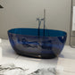 Modern Freestanding Roll Top Bathtub Soaking Oval Bath for Bathroom Blue 67"L x 31"W x 23"H Clearhalo 'Bathroom Remodel & Bathroom Fixtures' 'Bathtubs' 'Home Improvement' 'home_improvement' 'home_improvement_bathtubs' 'Showers & Bathtubs' 6811993