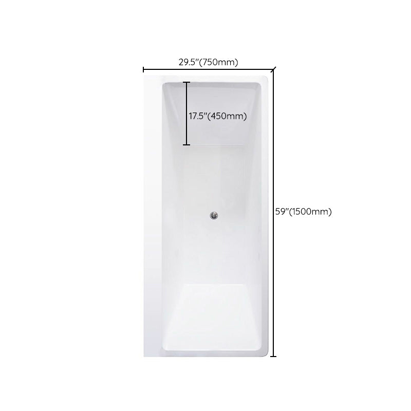 Contemporary Rectangle Drop-in Bathtub Acrylic Soaking/Whirlpool Bathtub Clearhalo 'Bathroom Remodel & Bathroom Fixtures' 'Bathtubs' 'Home Improvement' 'home_improvement' 'home_improvement_bathtubs' 'Showers & Bathtubs' 6812026