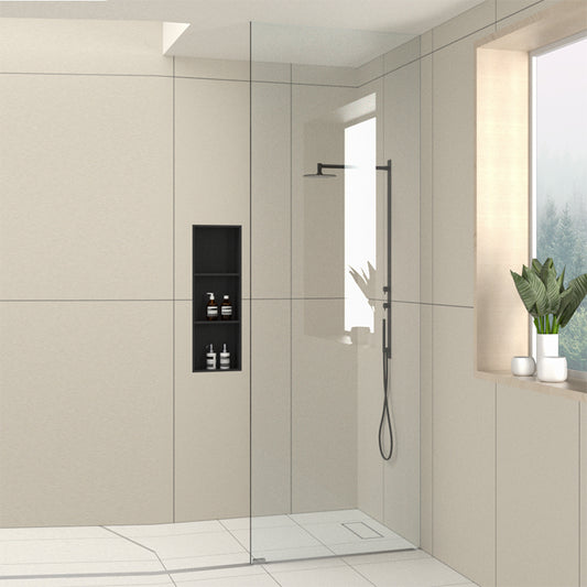 Glass Shower Door Simple One-line Transparent Shower Bath Door Clearhalo 'Bathroom Remodel & Bathroom Fixtures' 'Home Improvement' 'home_improvement' 'home_improvement_shower_tub_doors' 'Shower and Tub Doors' 'shower_tub_doors' 'Showers & Bathtubs' 6815189