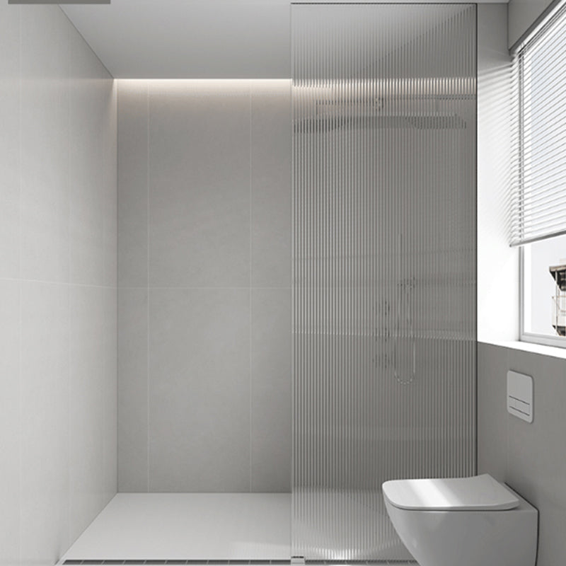 Glass Shower Door Simple One-line Transparent Shower Bath Door Clearhalo 'Bathroom Remodel & Bathroom Fixtures' 'Home Improvement' 'home_improvement' 'home_improvement_shower_tub_doors' 'Shower and Tub Doors' 'shower_tub_doors' 'Showers & Bathtubs' 6815194
