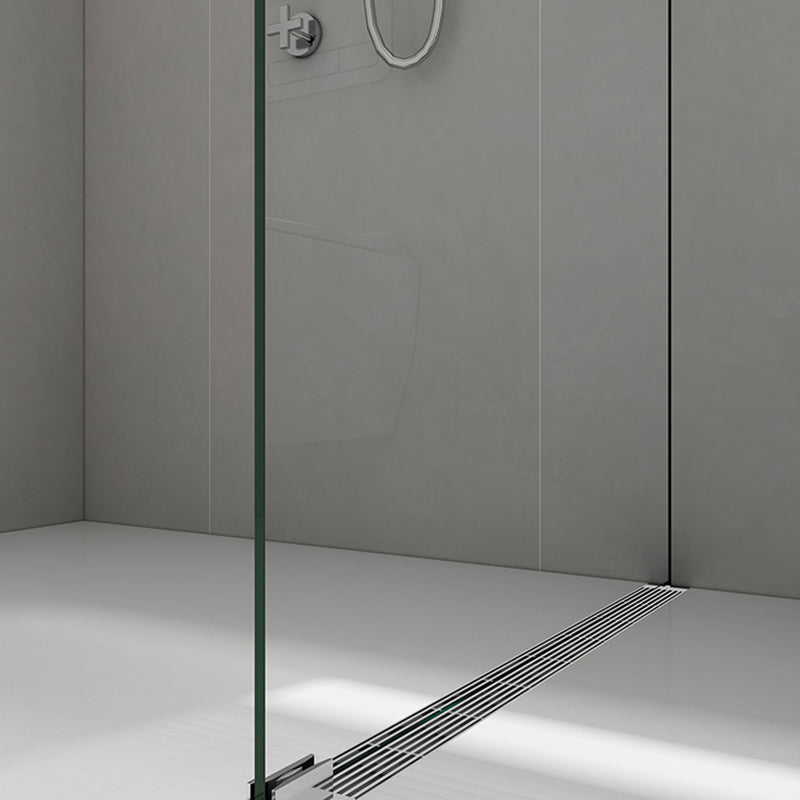 Glass Shower Door Simple One-line Transparent Shower Bath Door Clearhalo 'Bathroom Remodel & Bathroom Fixtures' 'Home Improvement' 'home_improvement' 'home_improvement_shower_tub_doors' 'Shower and Tub Doors' 'shower_tub_doors' 'Showers & Bathtubs' 6815196